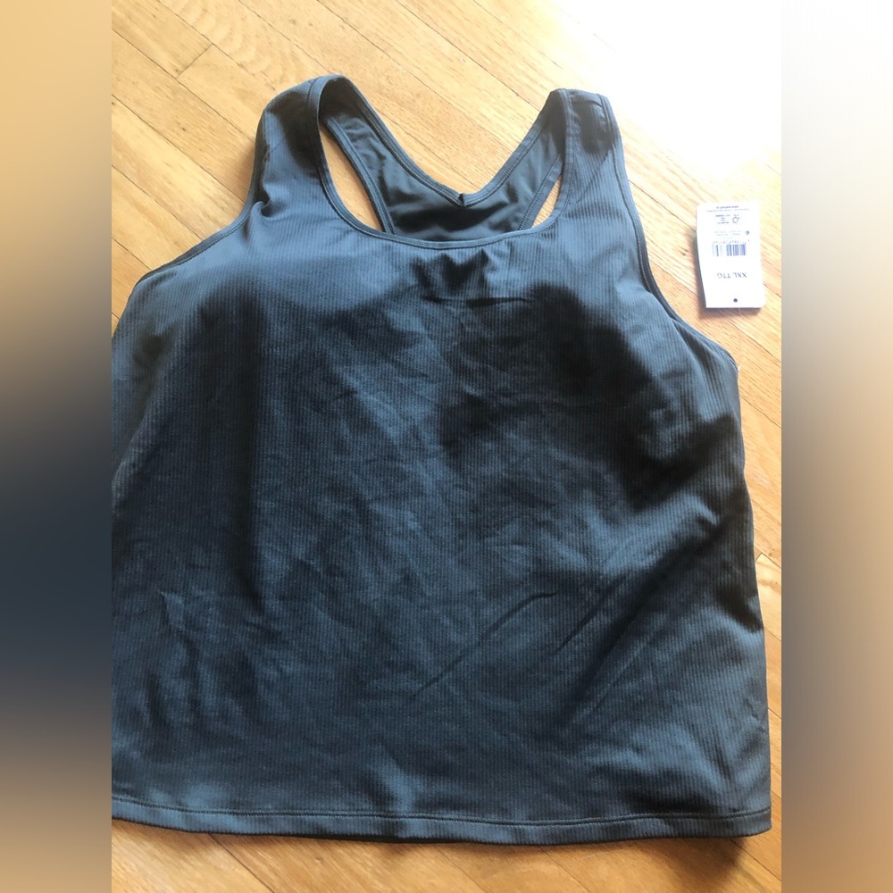Women’s Ribbed Racerback Tank Top - khaki